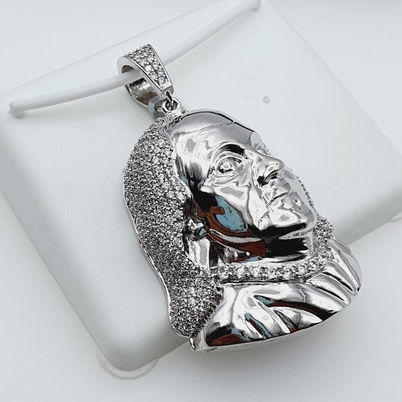 - "925 Sterling Silver Plated CZ Pendant, EVBRS355 - Picture 9 of 10